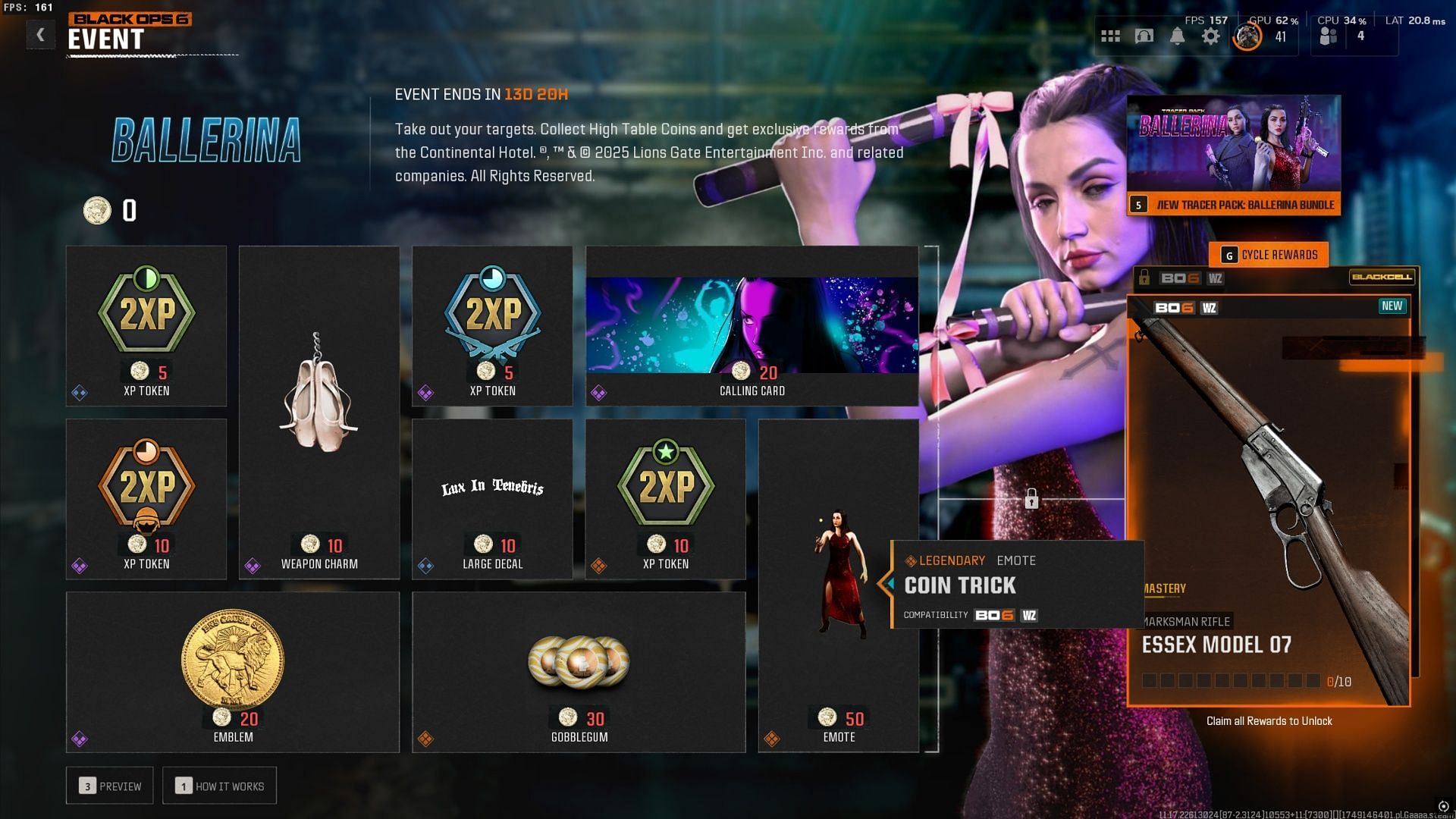 All the rewards in the new Ballerina event in Black Ops 6 and Warzone (Image via Sportskeeda Gaming || Activision)